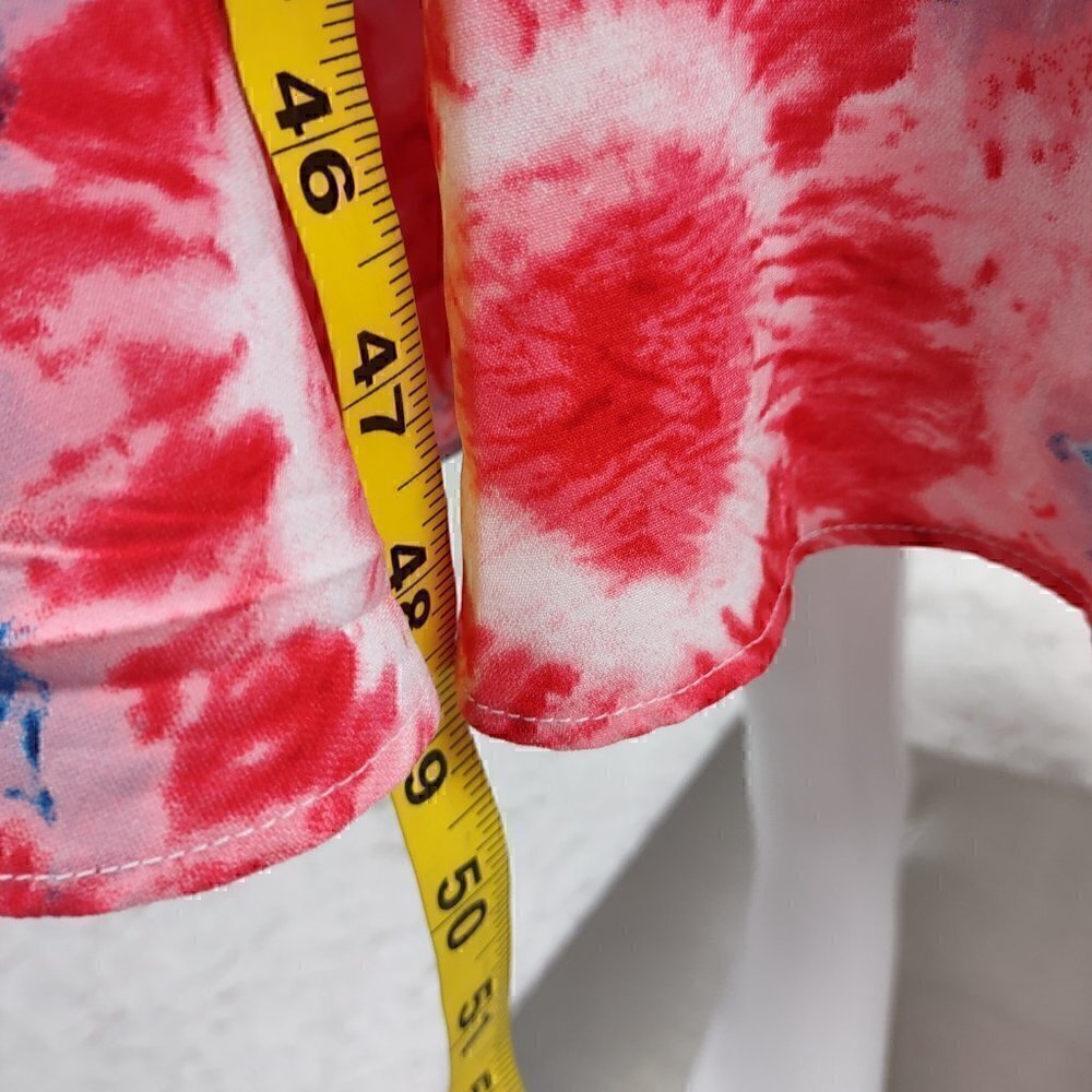 Bonnie Jean Red, White, Blue, Tie Dye Sunflower Dress Size 14 (NWT) - Picture 6 of 11